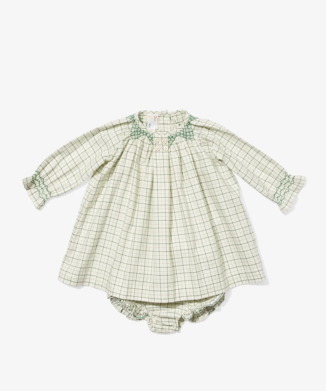 Smocked Dress Bundle, Green Tattersall