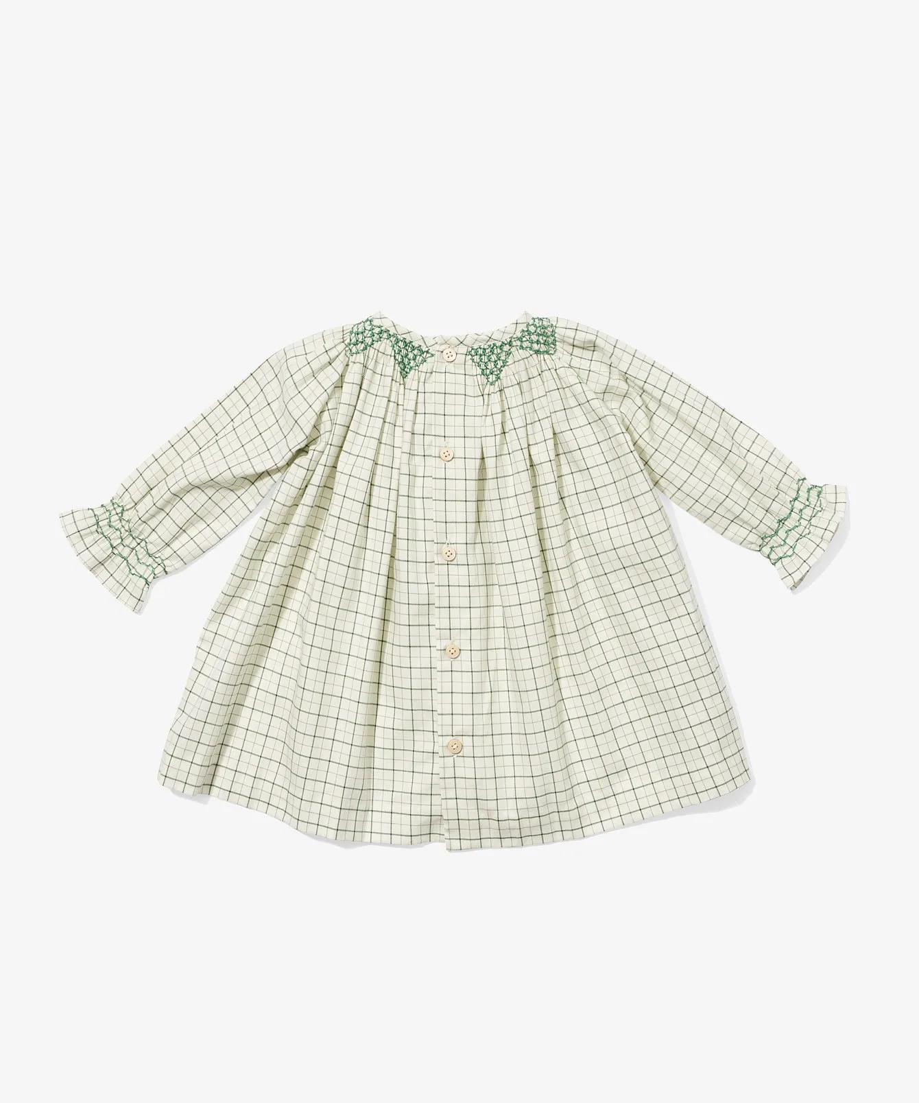 Smocked Dress Bundle, Green Tattersall