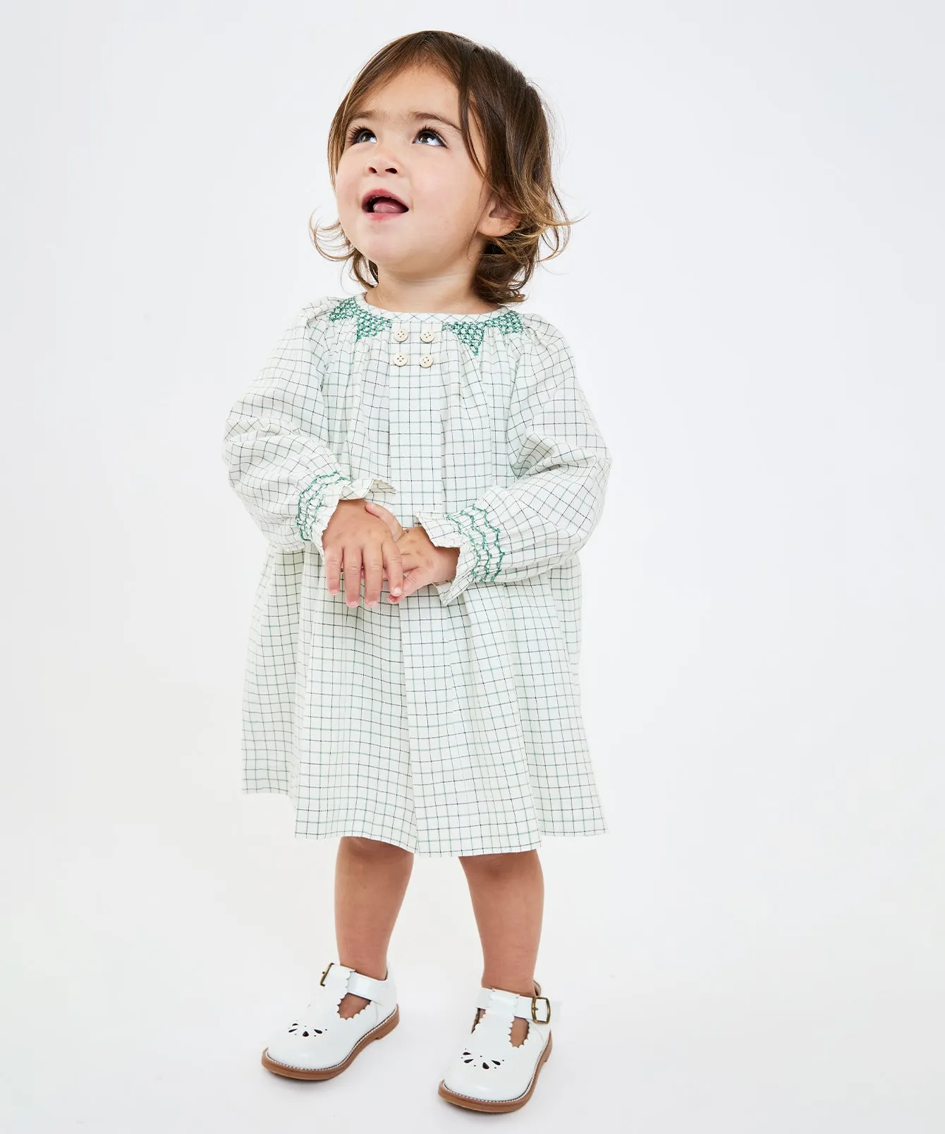 Smocked Dress Bundle, Green Tattersall