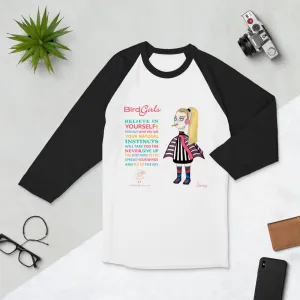 Snowy 3/4 sleeve raglan shirt