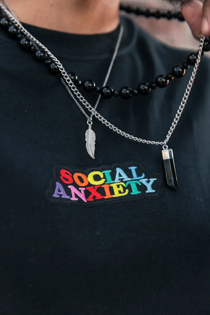 Social Anxiety | Black Long Sleeve Tee