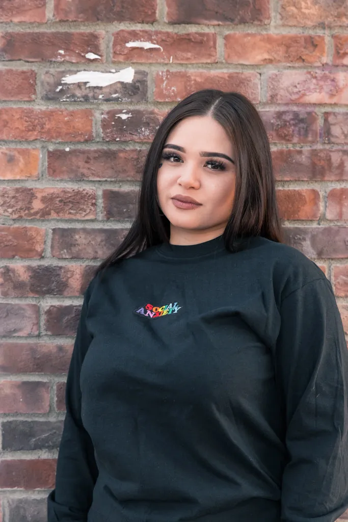 Social Anxiety | Black Long Sleeve Tee