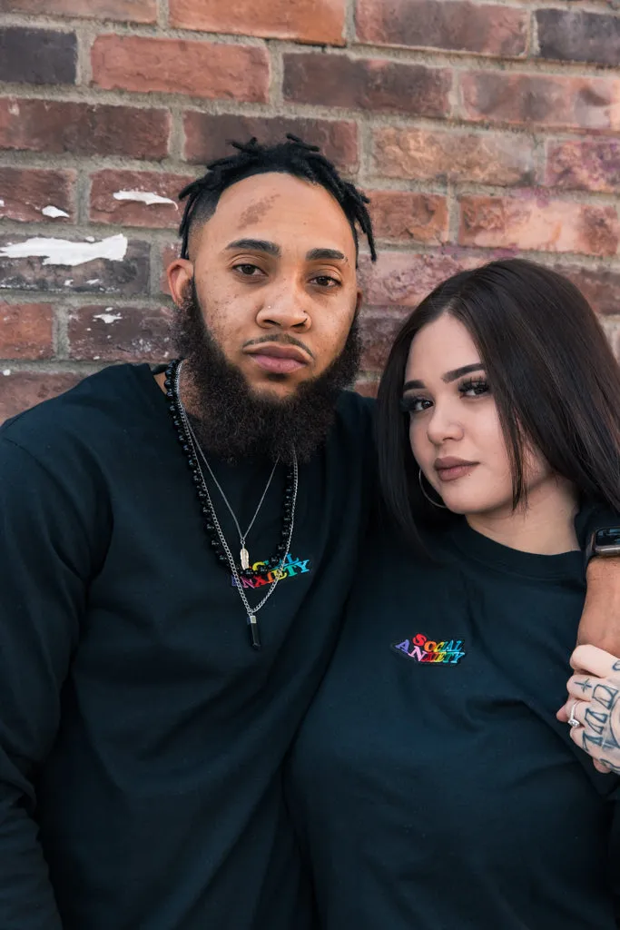 Social Anxiety | Black Long Sleeve Tee