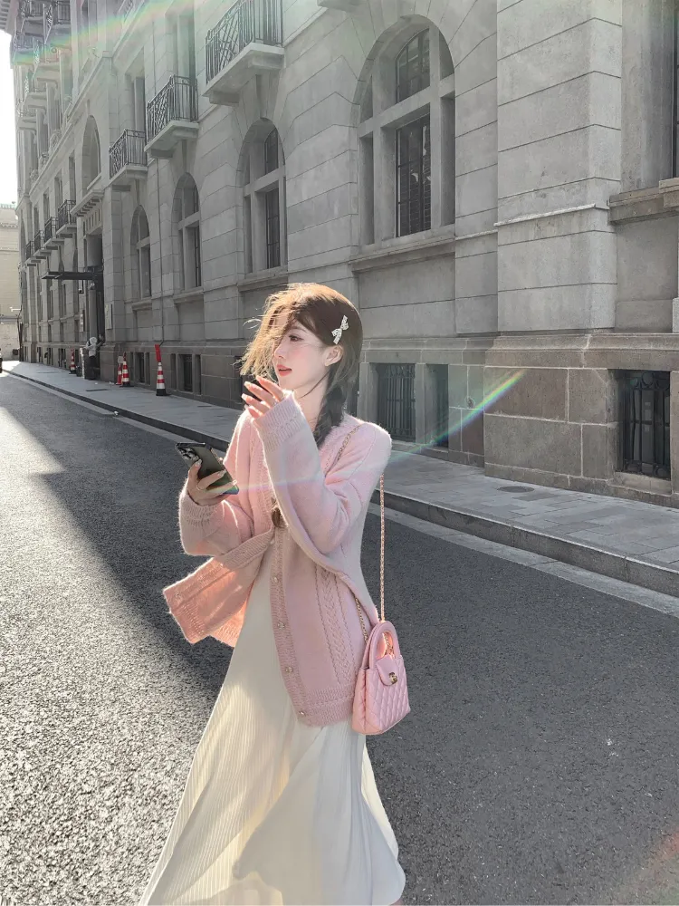 Soft Petal Knit Cardigan