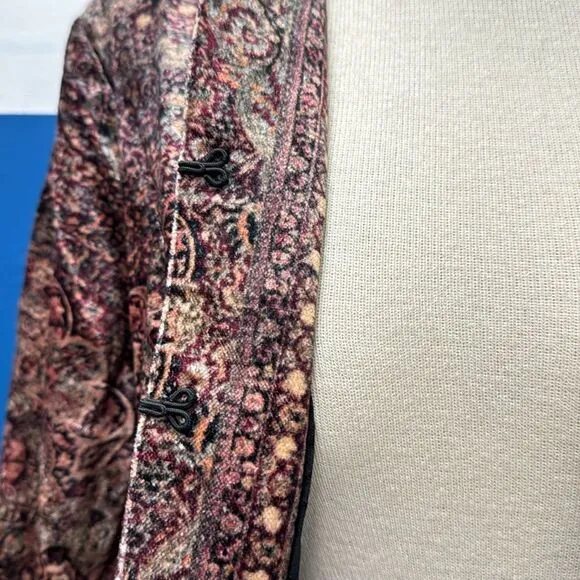 Soft Surroundings  Urbina Umber Icon Velvet Bolero Jacket