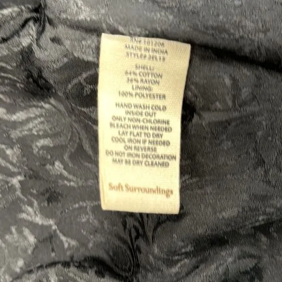 Soft Surroundings  Urbina Umber Icon Velvet Bolero Jacket