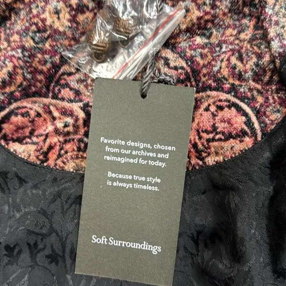 Soft Surroundings  Urbina Umber Icon Velvet Bolero Jacket