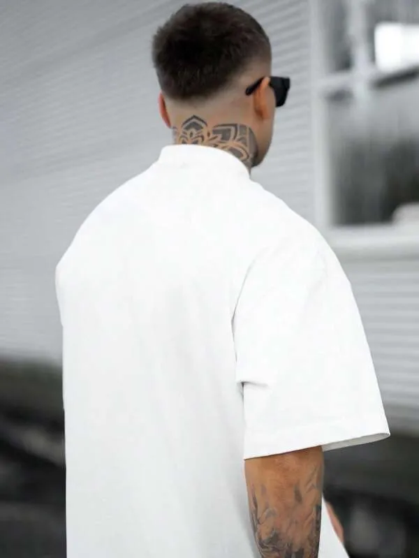 Solid Mock Neck Men's Tee