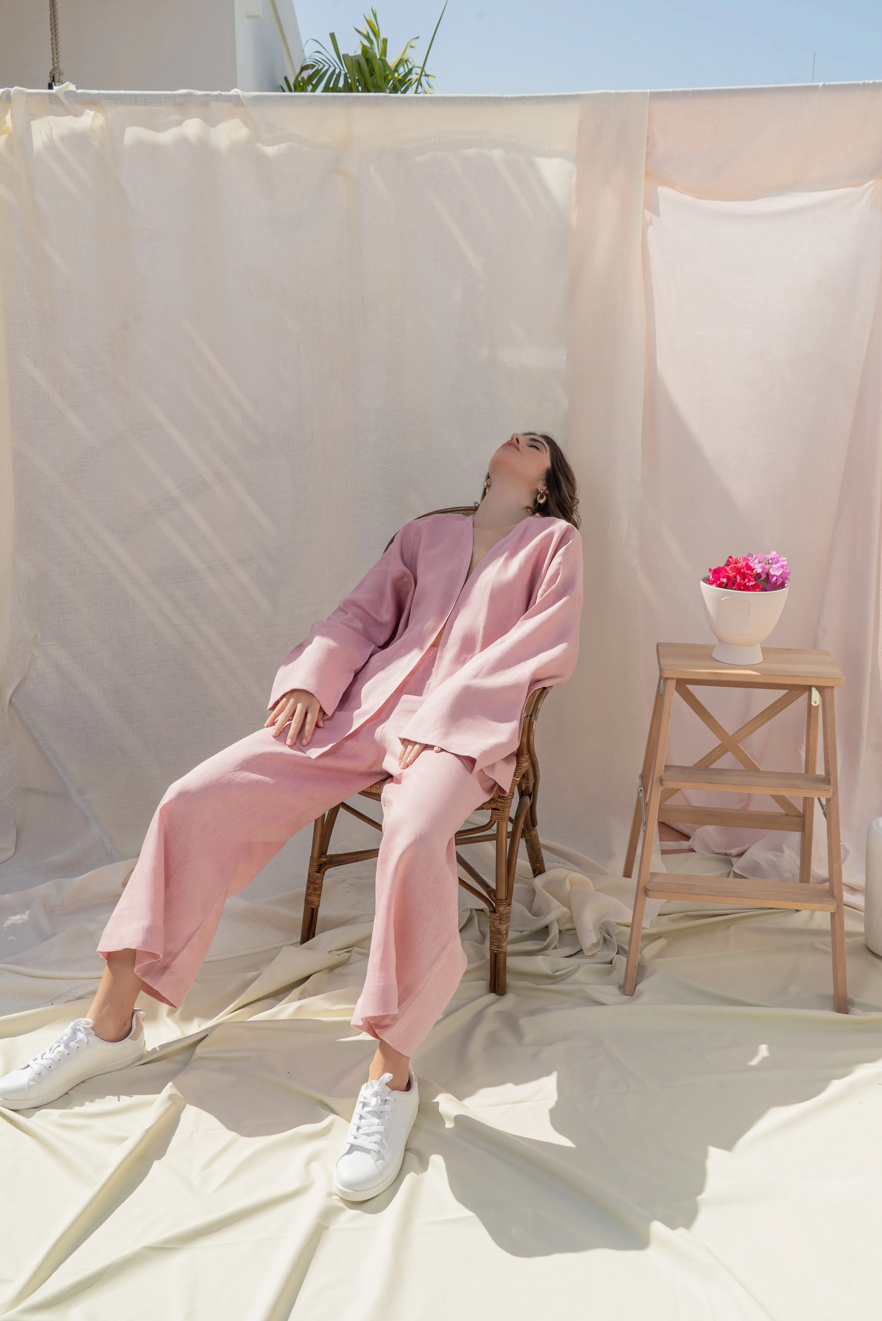 SOPHIA TWO PIECE LINEN SET