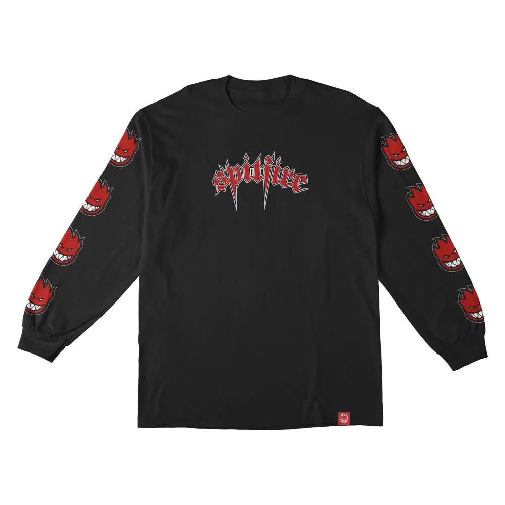 Spitfire L/S T-Shirt Venom Bighead Fill - Black / Red / White / Black Prints