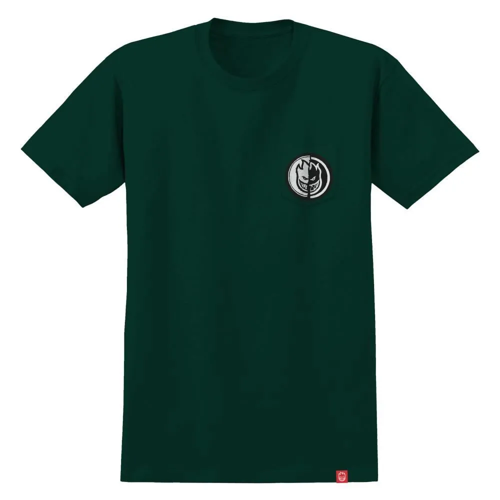 Spitfire Pocket T-Shirt Yin Yang - Forest Green / Black / White