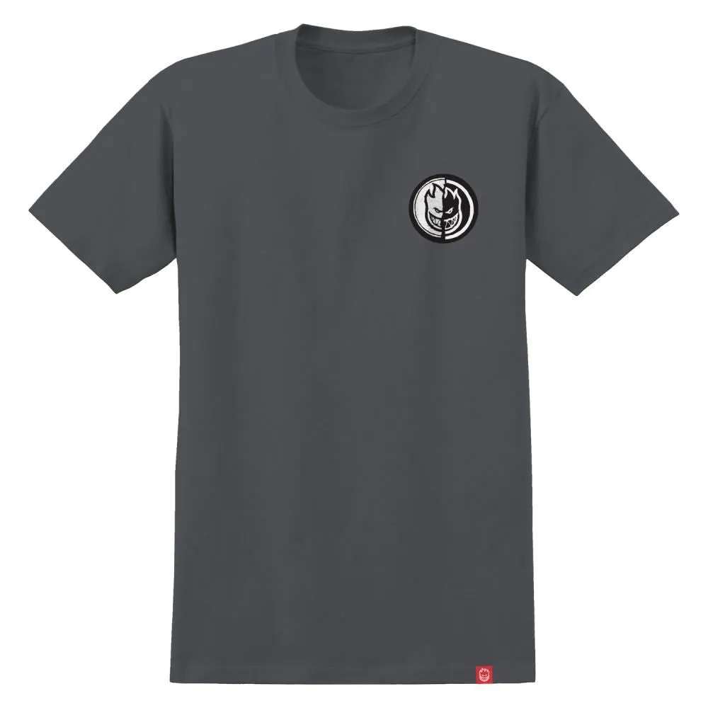 Spitfire T-Shirt Yin Yang - Charcoal / Black / White Prints