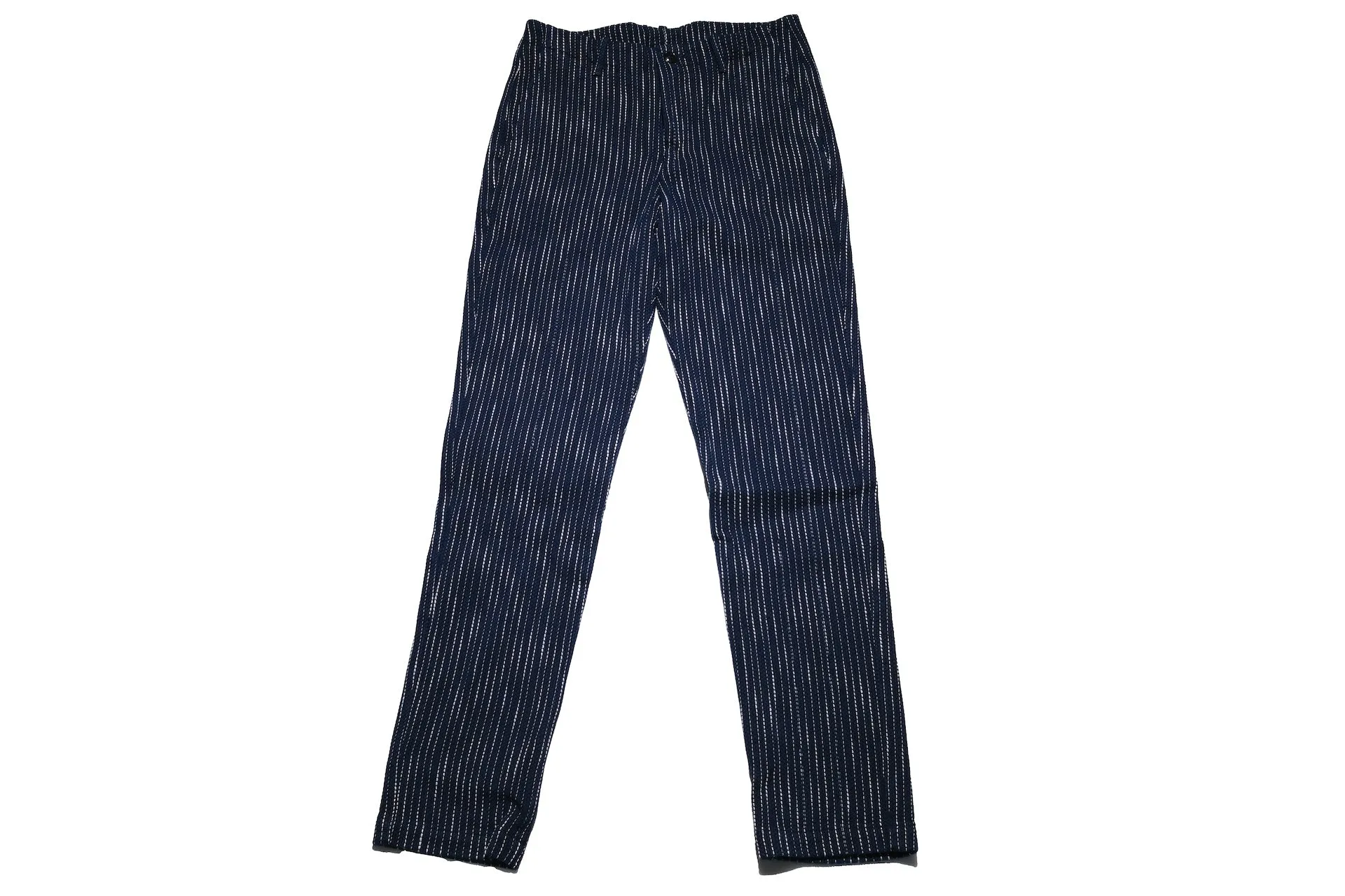 Studio D'Artisan 13oz Indigo Dyed "Rain Kakuri Sashiko" Trousers (Relaxed Tapered fit)