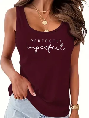 Stylish Printed Tank Top – Geometric Pattern with Micro Stretch