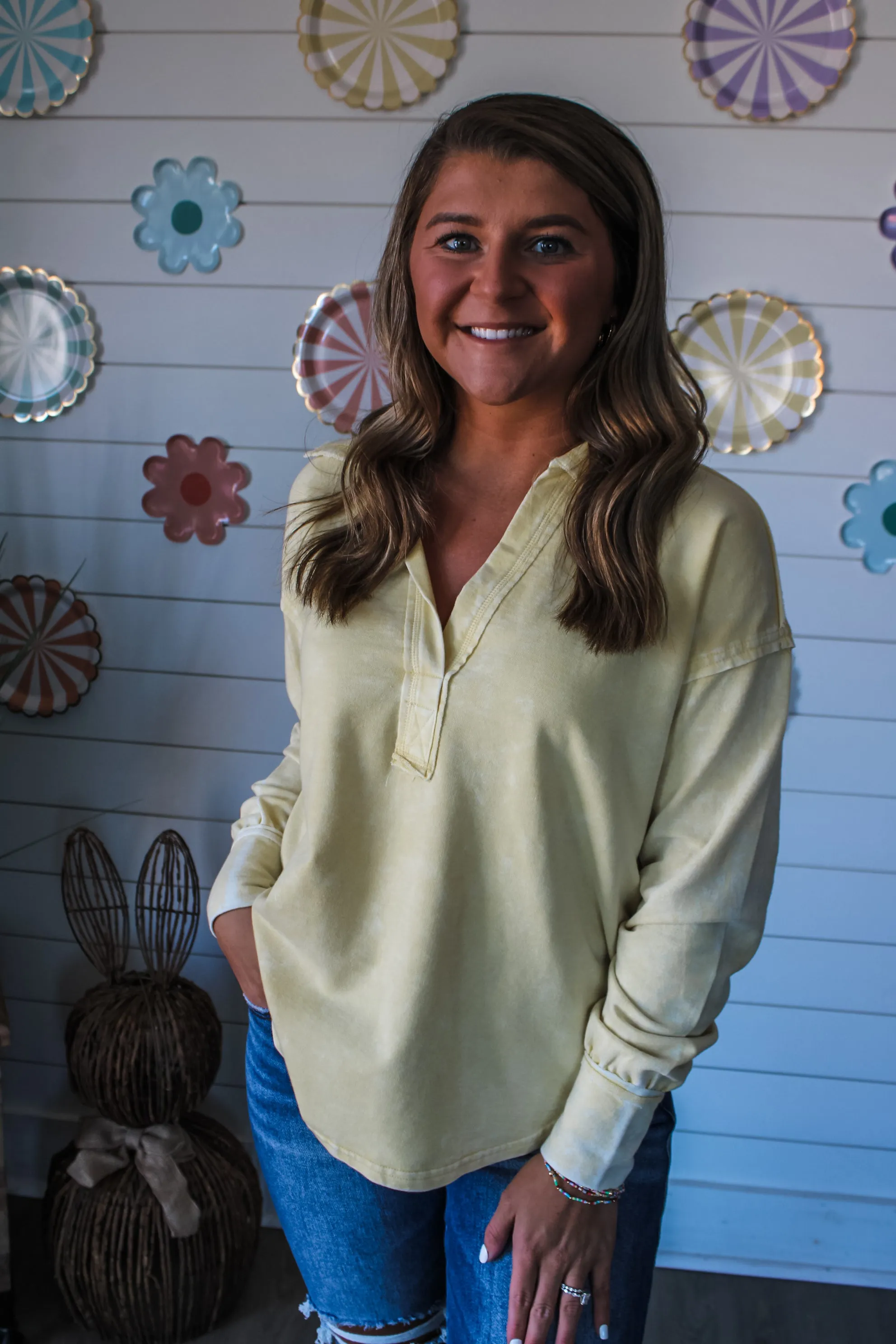 Sun-drenched Polo Pullover • Yellow