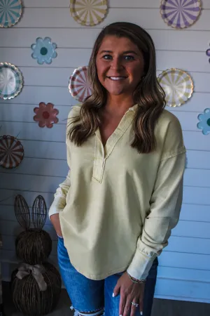 Sun-drenched Polo Pullover • Yellow