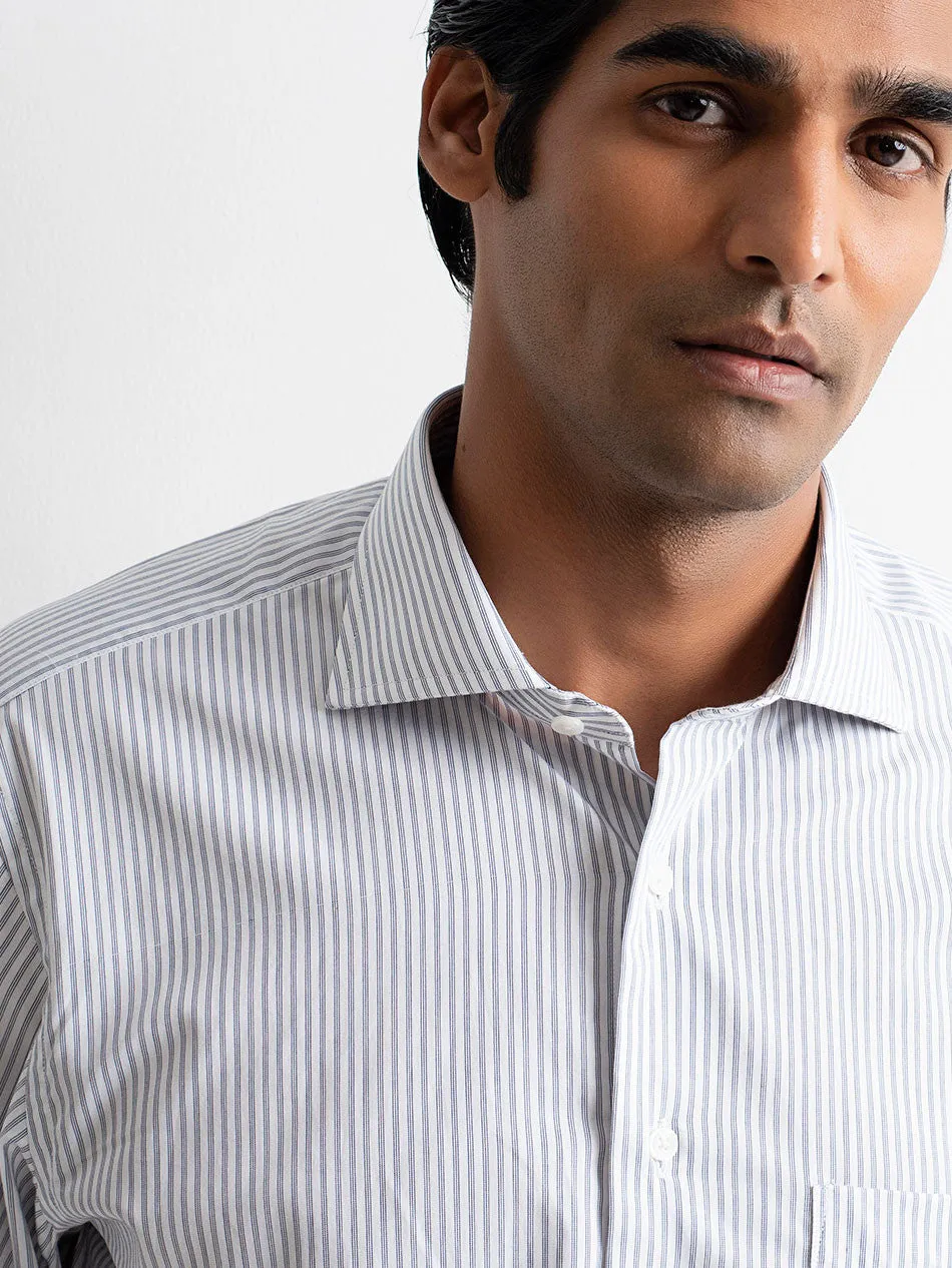SUPER 90s TWILL STRIPE FRENCH CUFF SHIRT