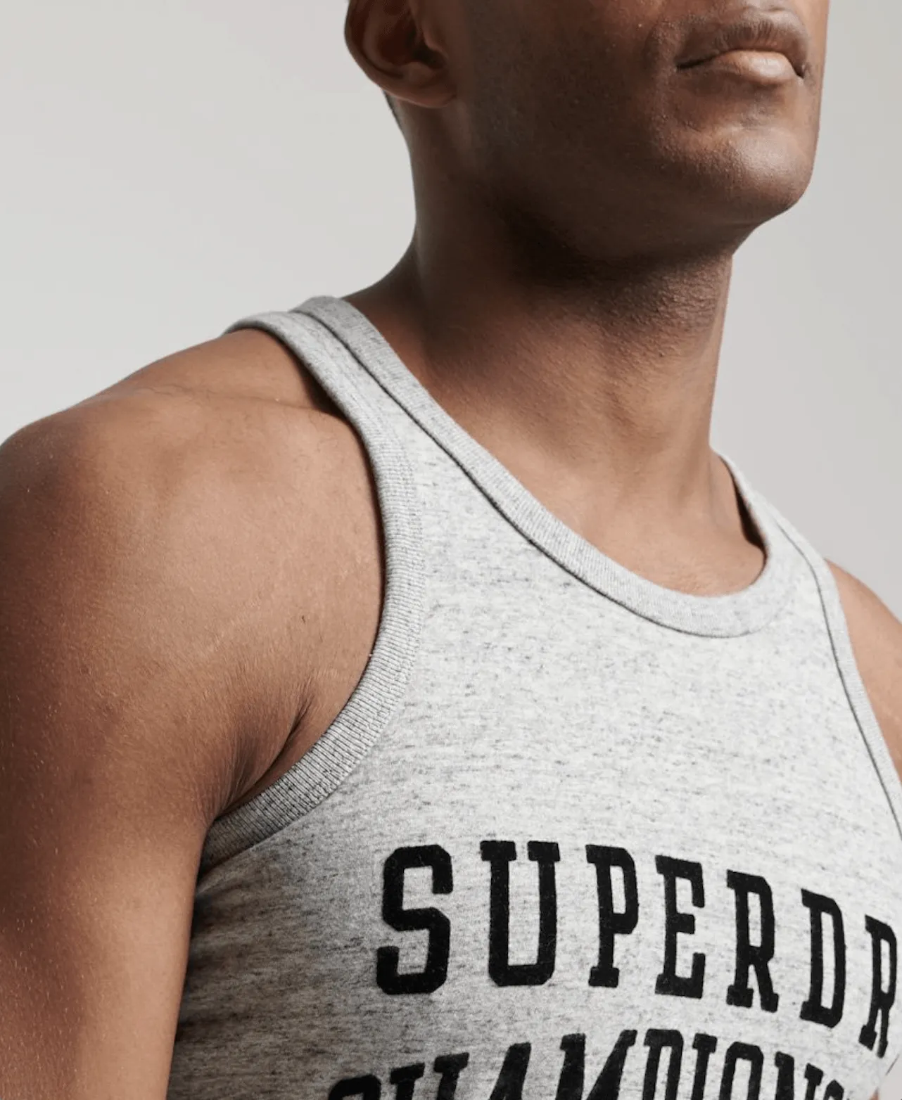 SUPERDRY Vintage Gym Athletic Vest - Athletic Grey Marle