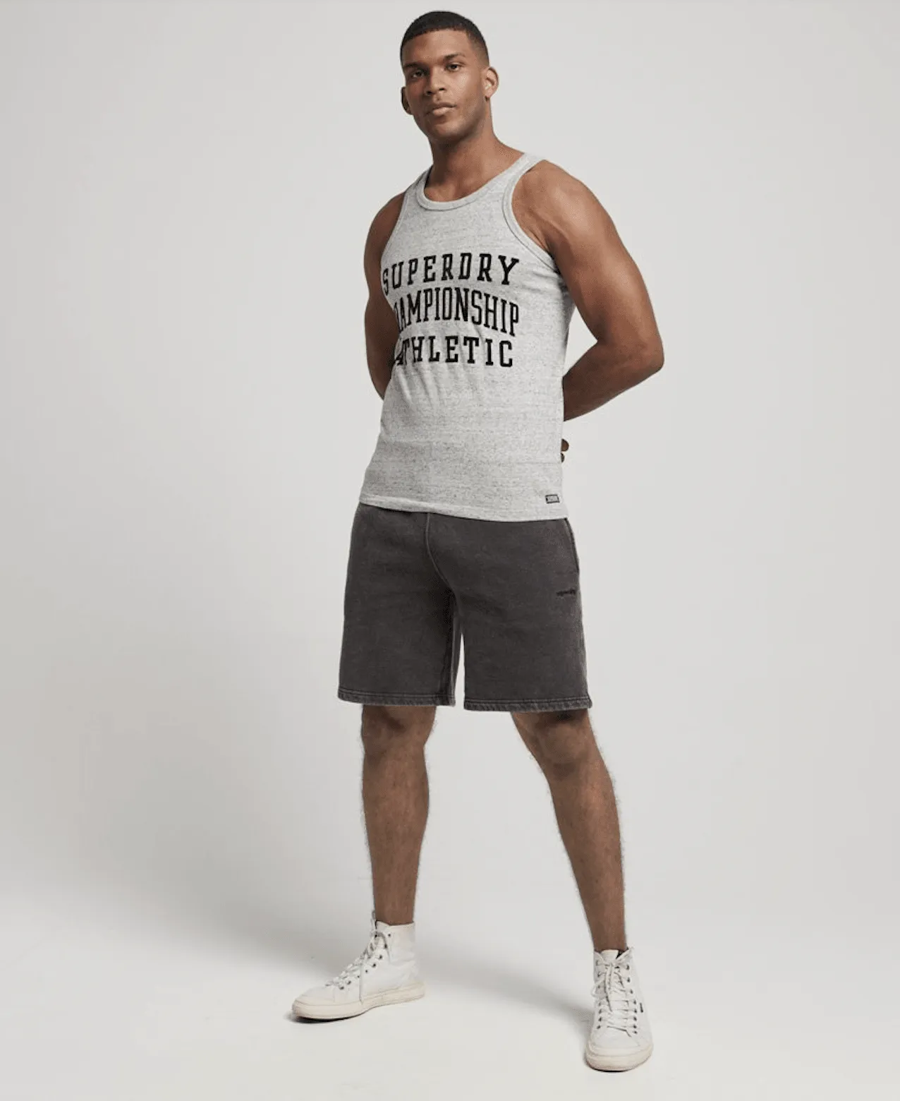 SUPERDRY Vintage Gym Athletic Vest - Athletic Grey Marle