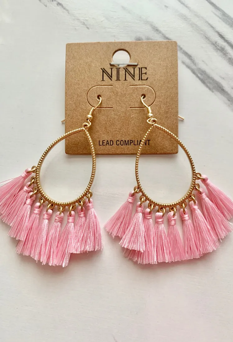 Tassel Oval Earrings
