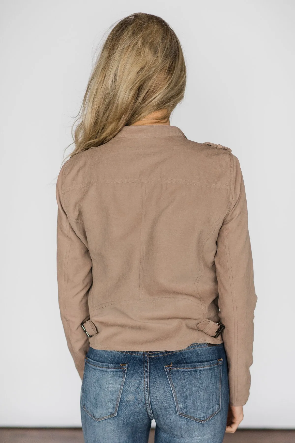 Taupe Moto Jacket