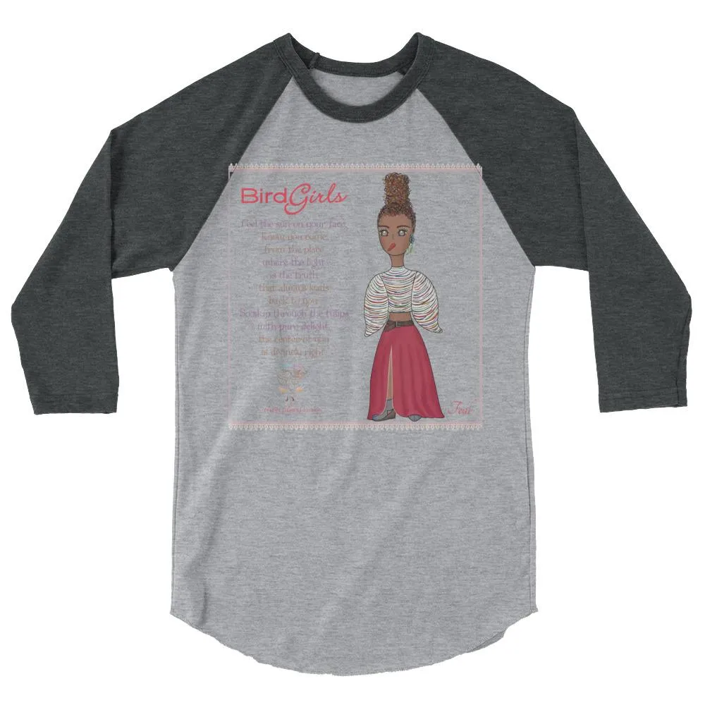 Teal 3/4 sleeve raglan shirt