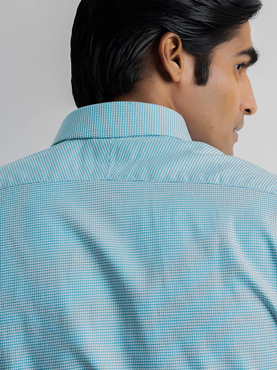 TEAL TENCEL TWILL FRENCH CUFF SHIRT