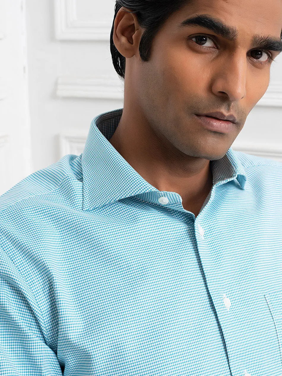 TEAL TENCEL TWILL FRENCH CUFF SHIRT