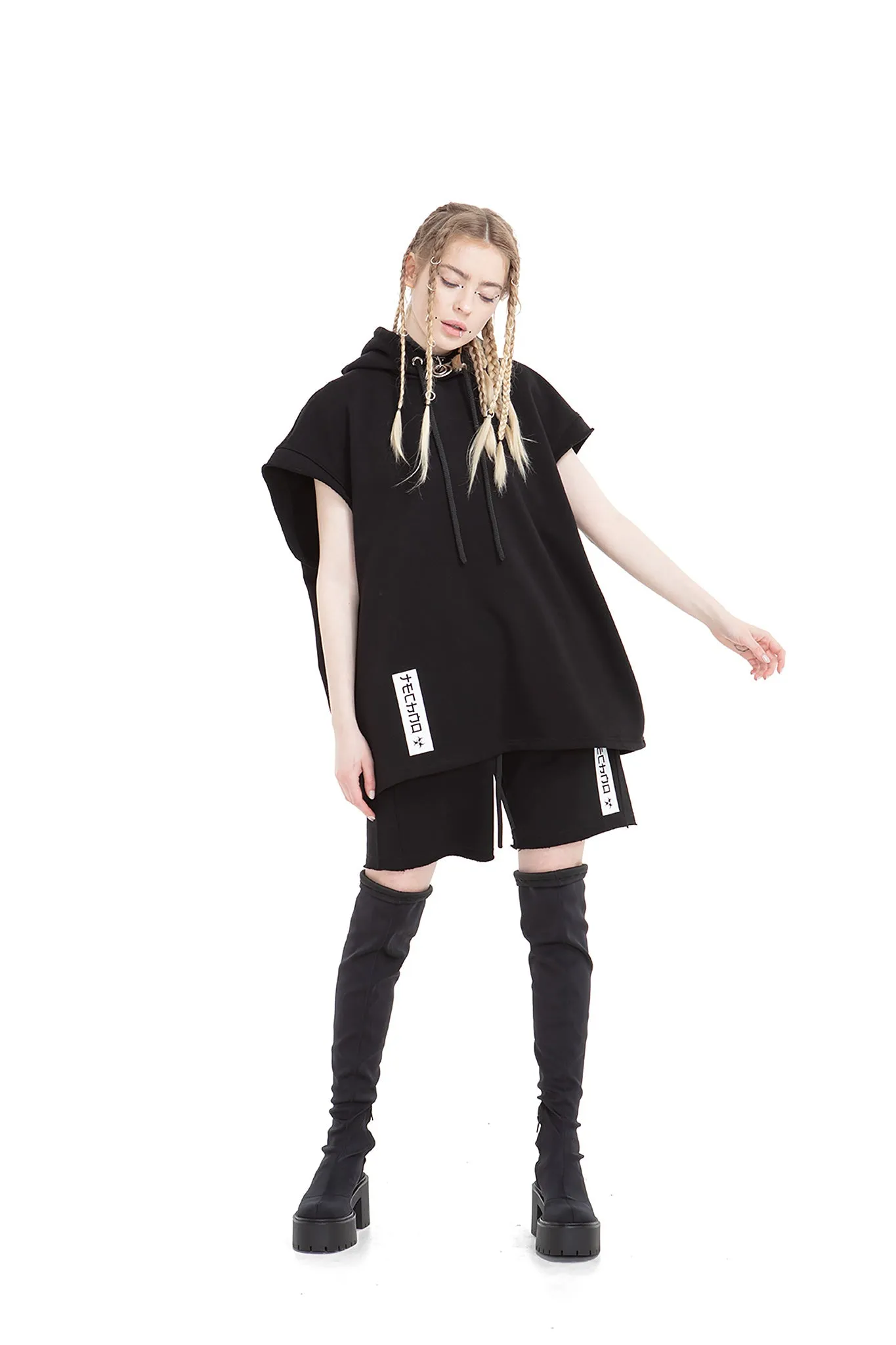 Techno Relaxed Unisex Hooded Vest