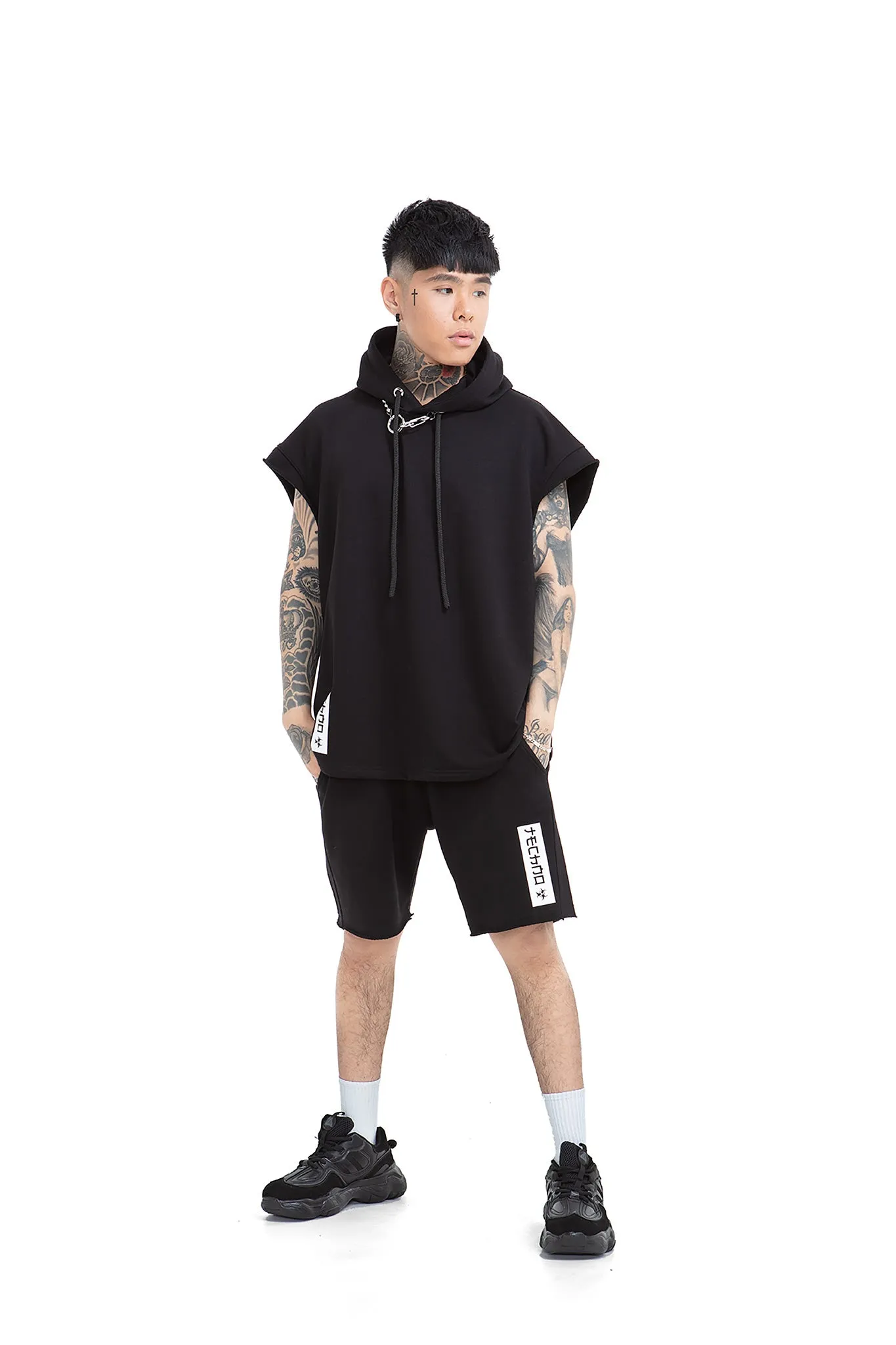 Techno Relaxed Unisex Hooded Vest