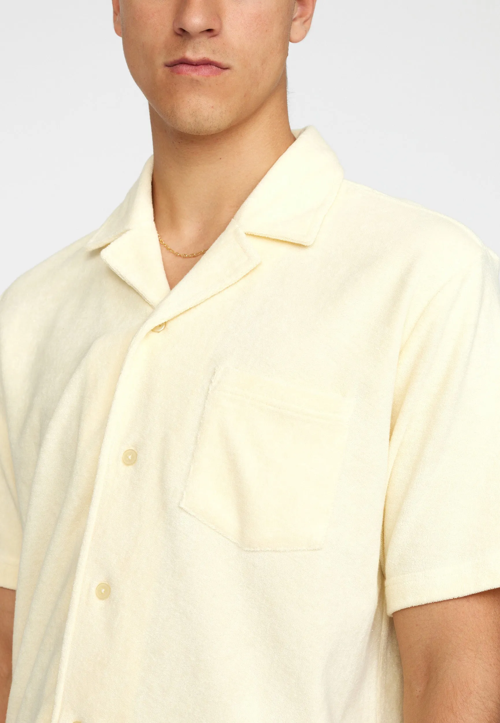 Terry Short-sleeved Cuban Shirt / 3823 - Offwhite