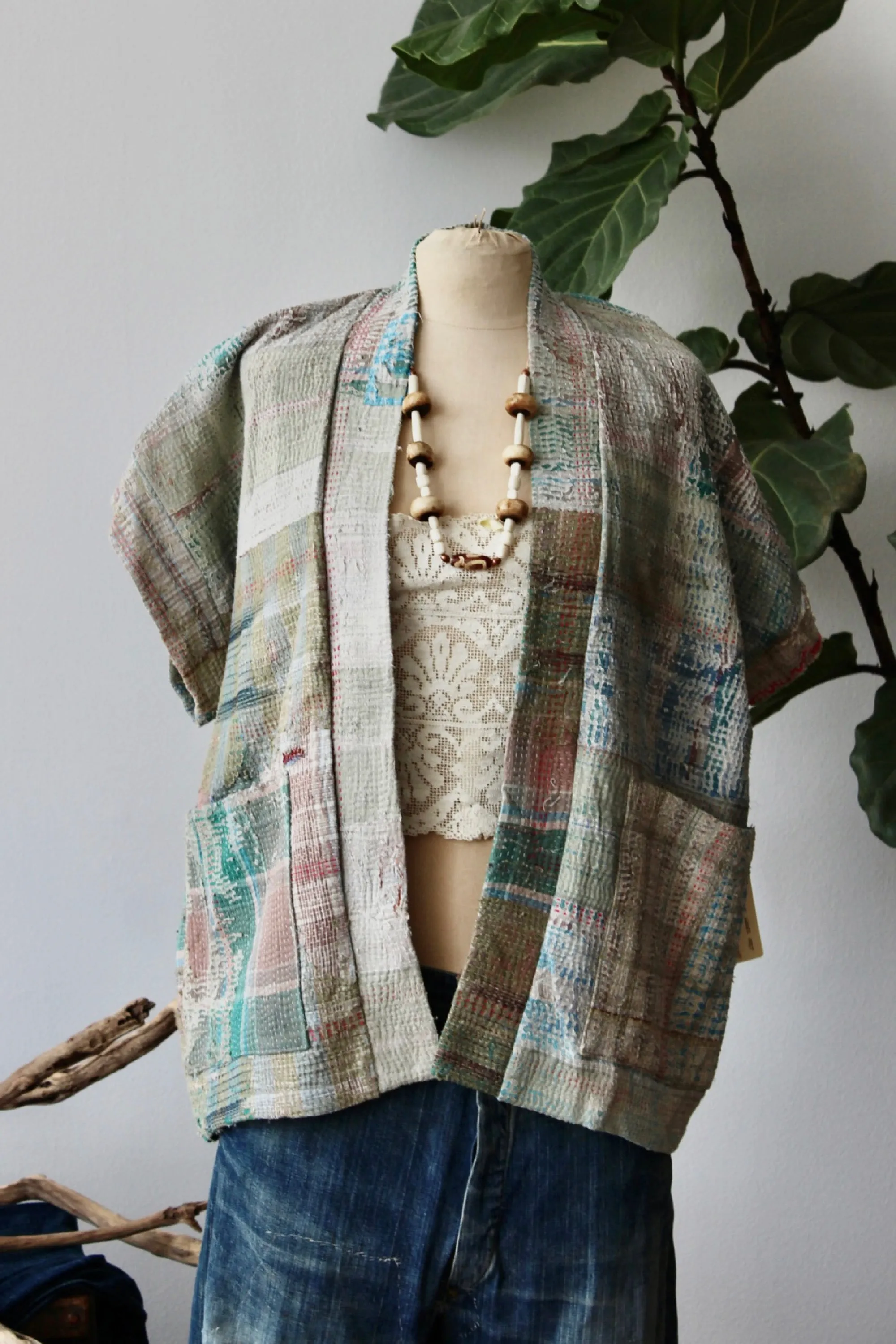 The Highlands Foundry Kantha Quilt Haori Vest THF26