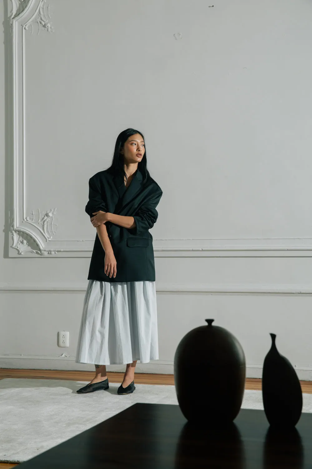 The Midi Skirt in Cotton Voile