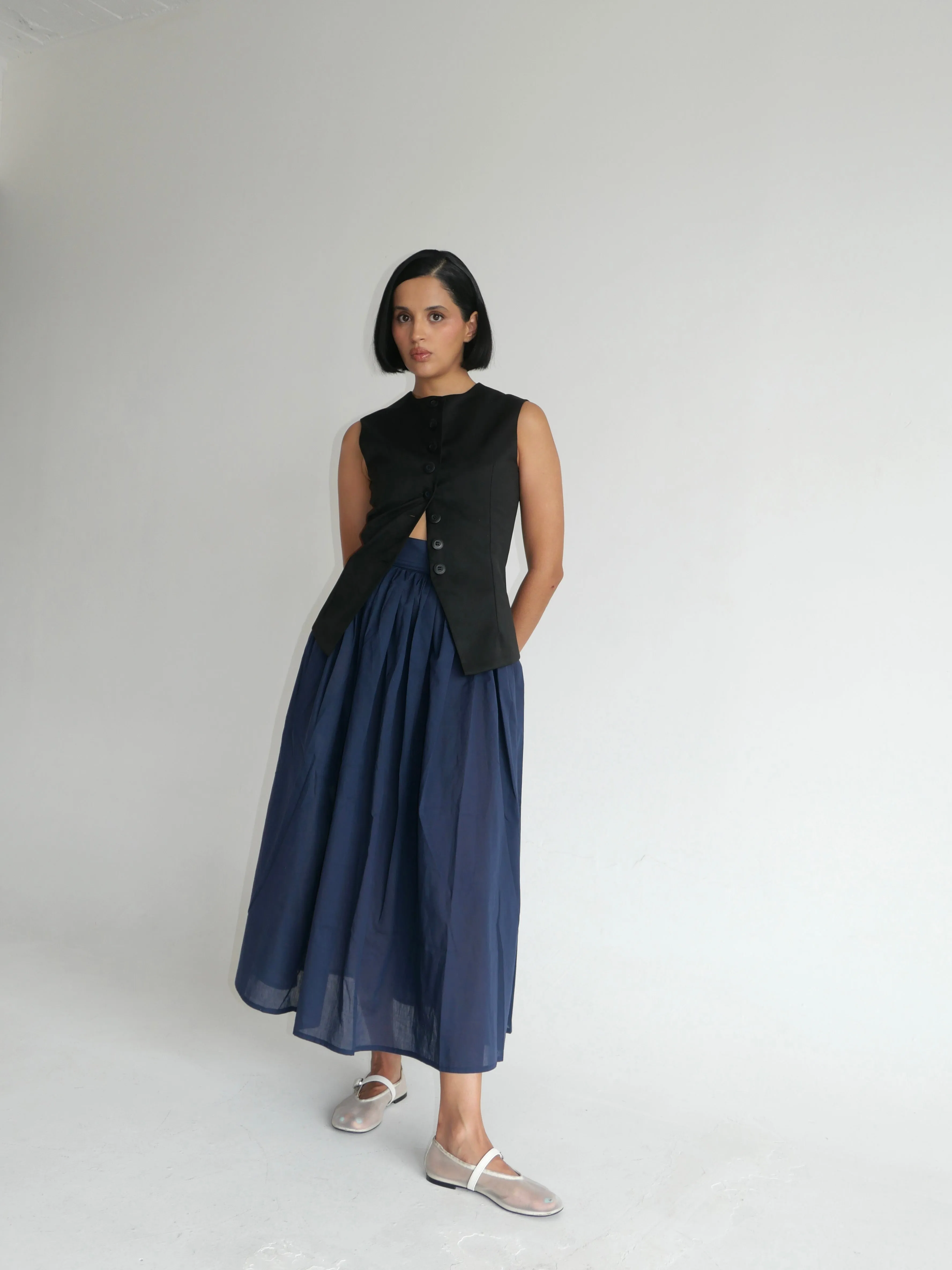 The Midi Skirt in Cotton Voile