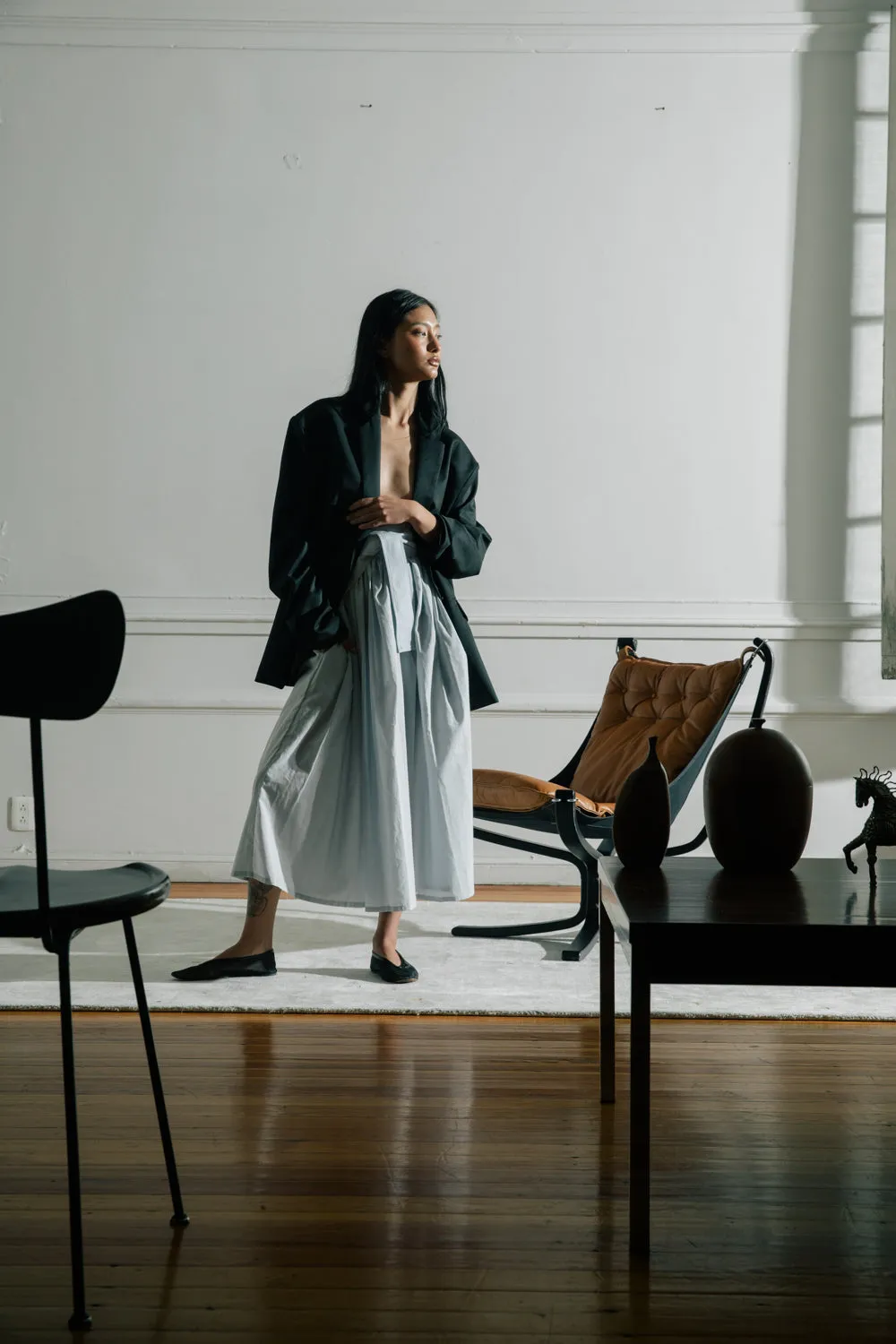 The Midi Skirt in Cotton Voile