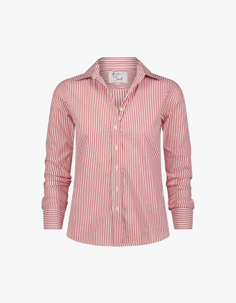 The Shirt The Icon Shirt in Red & White Stripe