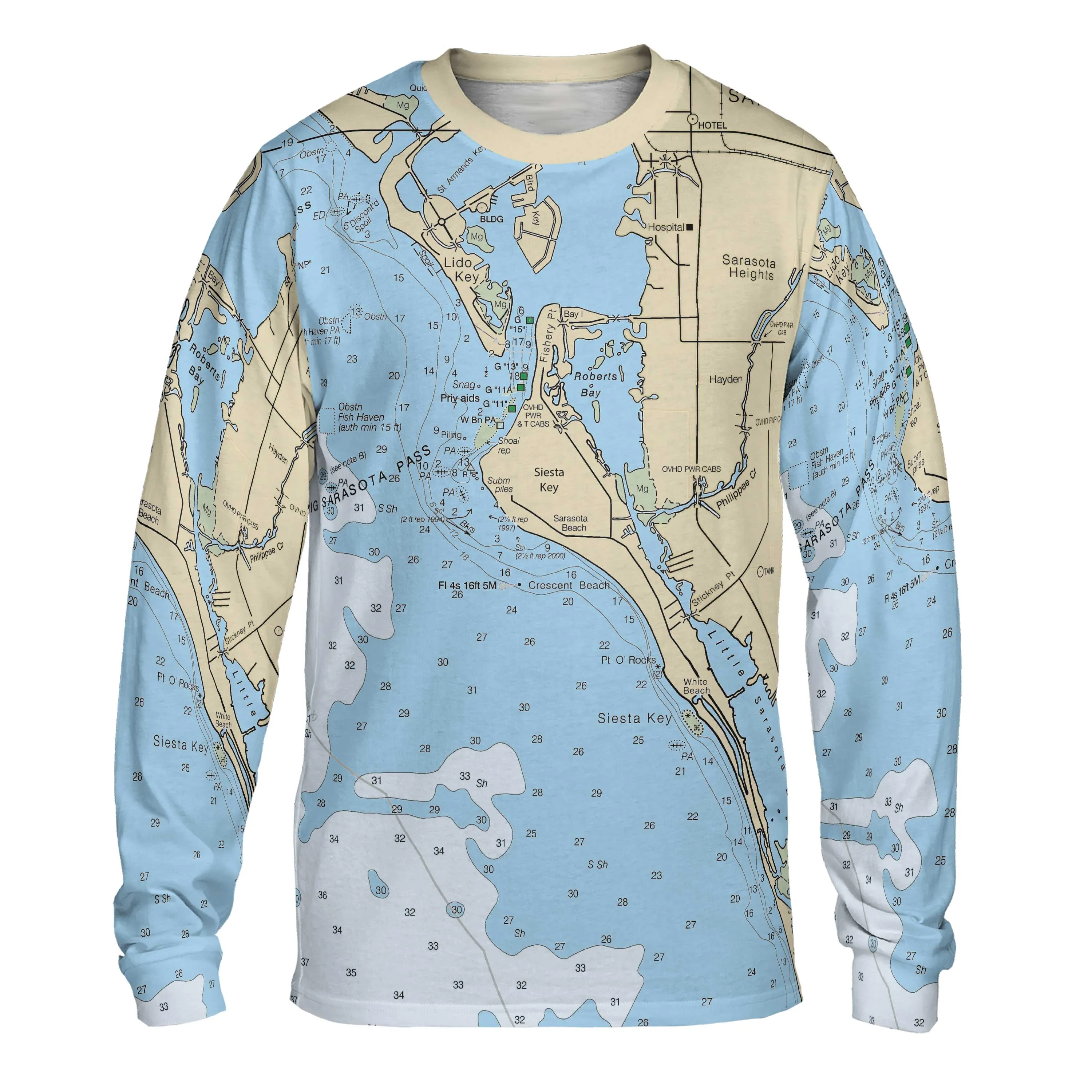 The Siesta Key Navigator Long Sleeve Performance Tee