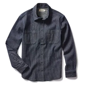 The Utility Shirt | Rinsed Indigo Stripe