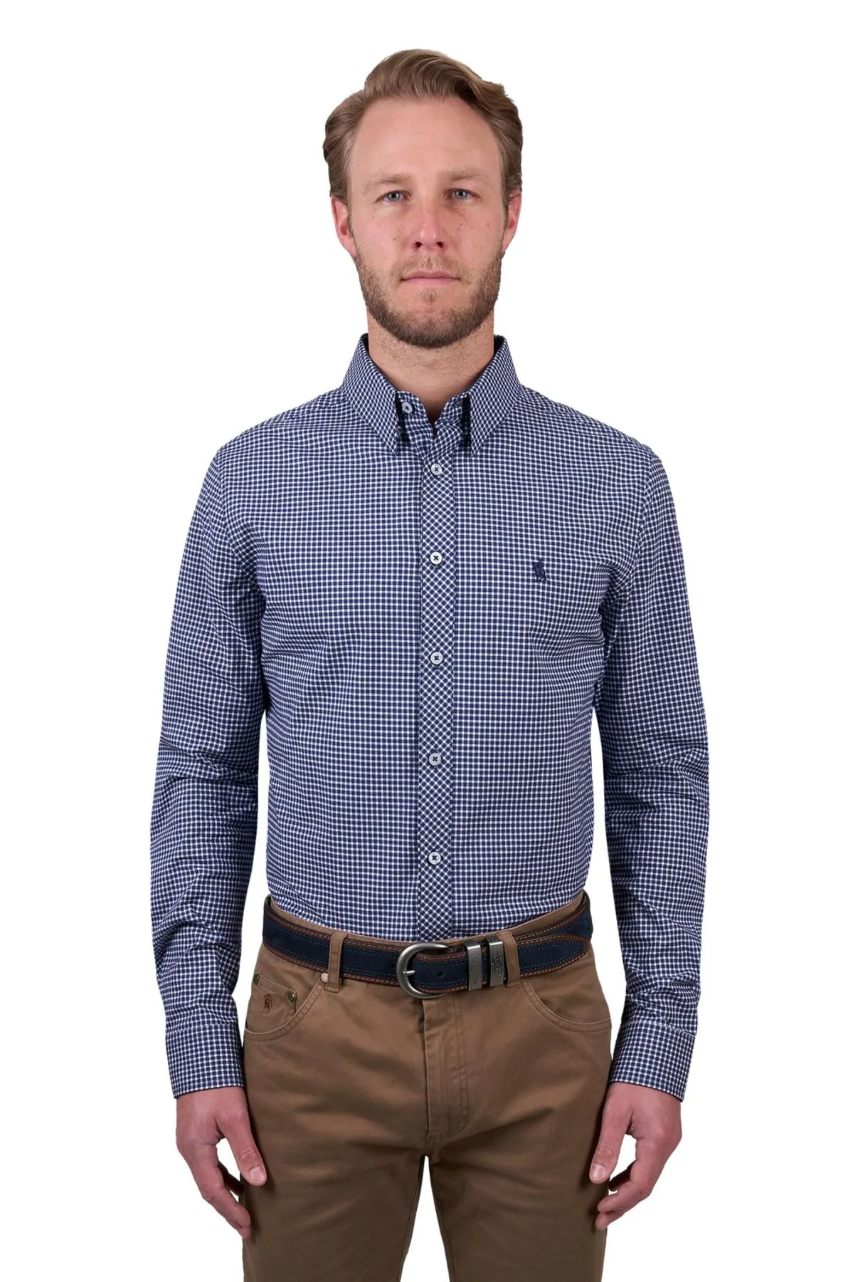 THOMAS COOK BROCK TAILORED LS SHIRT NAVY