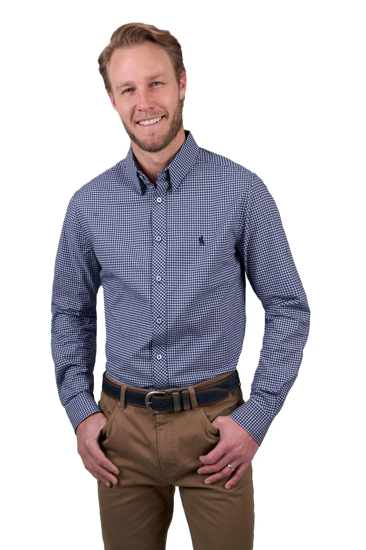THOMAS COOK BROCK TAILORED LS SHIRT NAVY