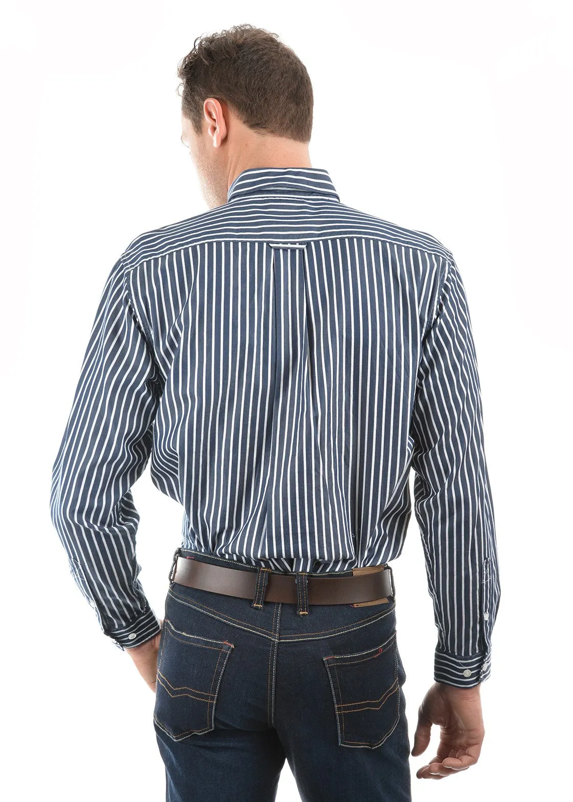 Thomas Cook Men's Winton Stripe 2 Pockets Long Sleeve Shirt - 2 Colours
