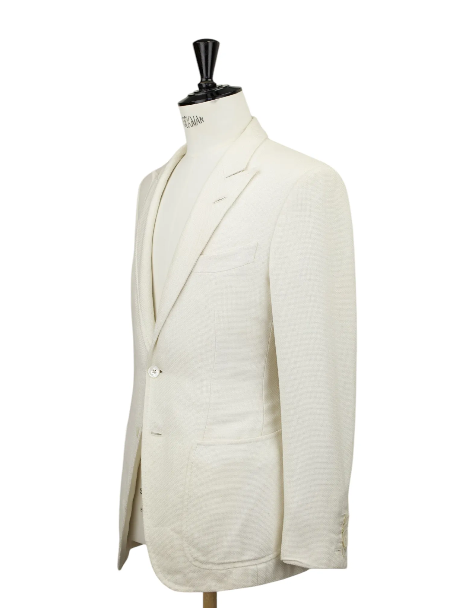 Tom Ford Offwhite Silk & Cotton Hopsack O'Connor Jacket