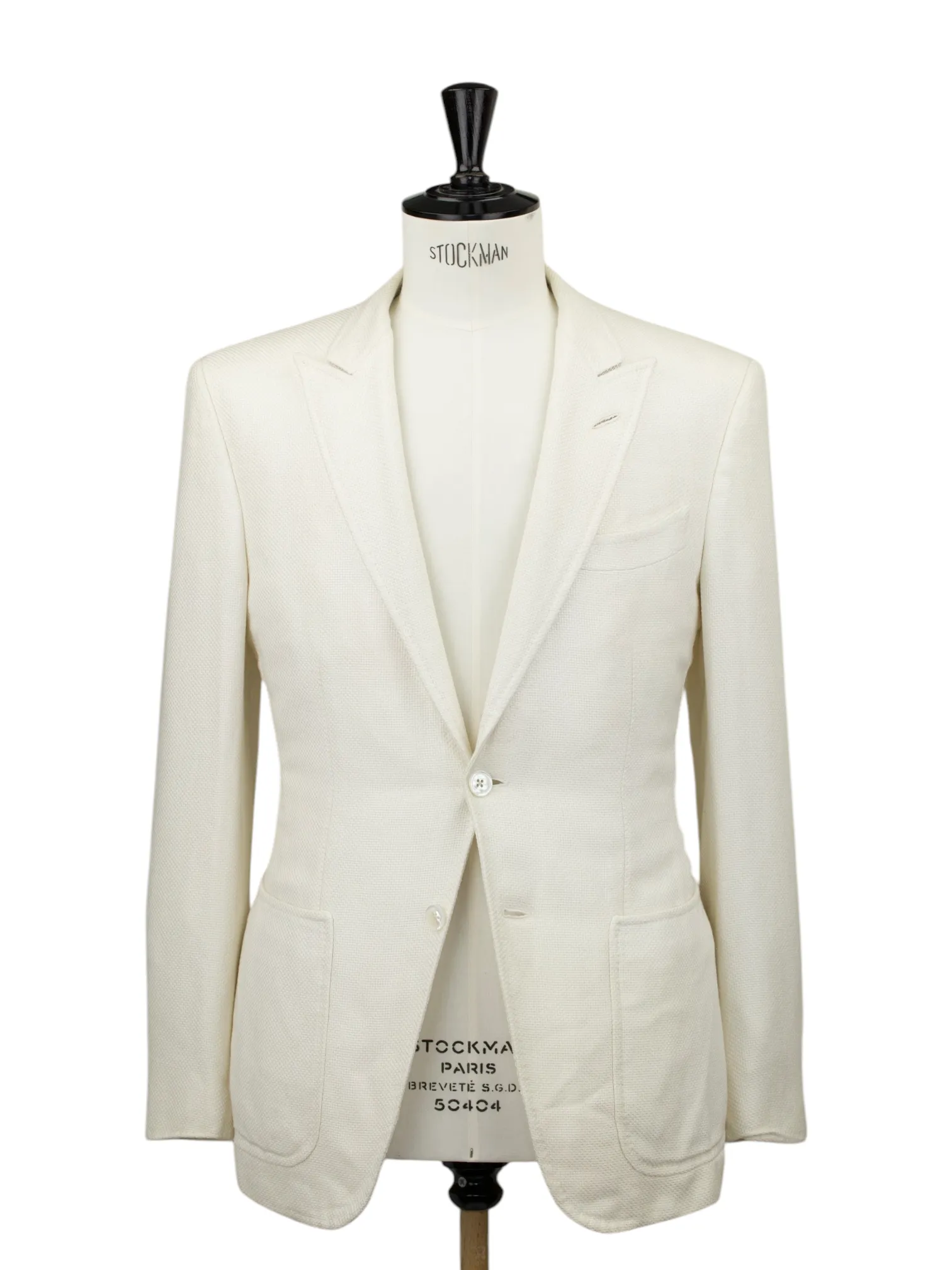 Tom Ford Offwhite Silk & Cotton Hopsack O'Connor Jacket