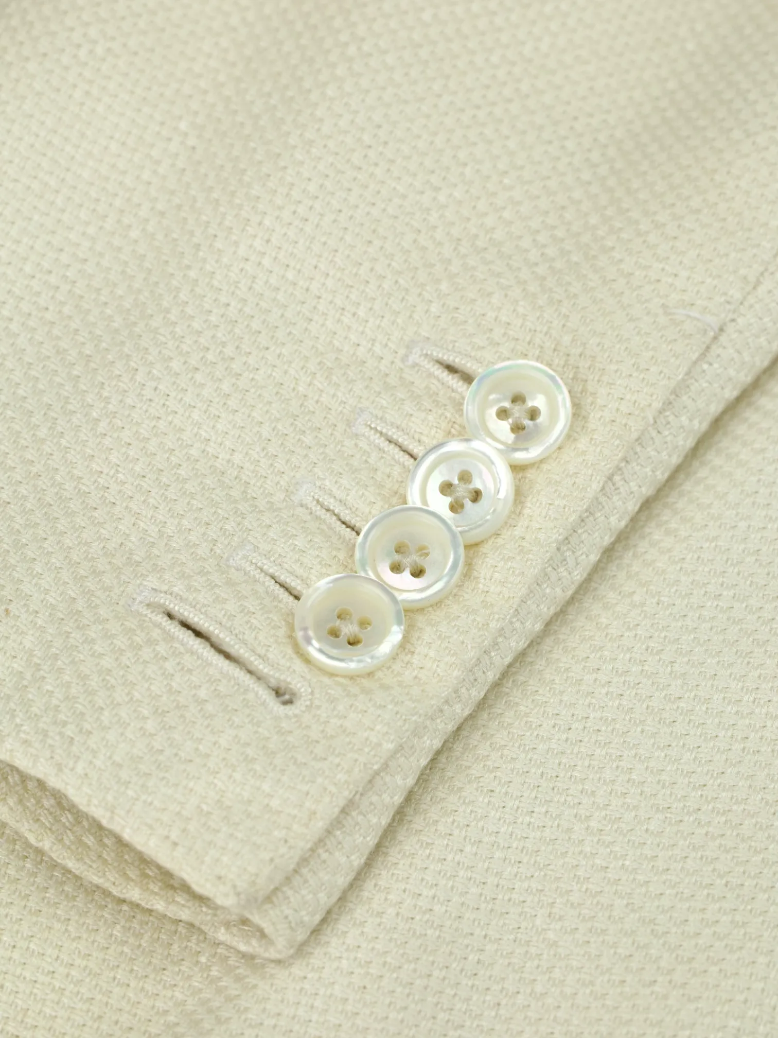 Tom Ford Offwhite Silk & Cotton Hopsack O'Connor Jacket