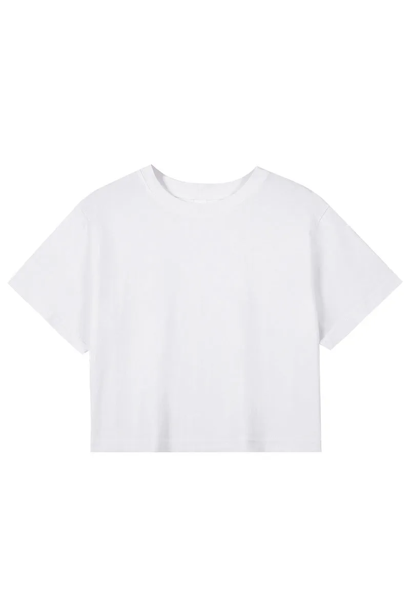TQ3277 Plain Crop Tee