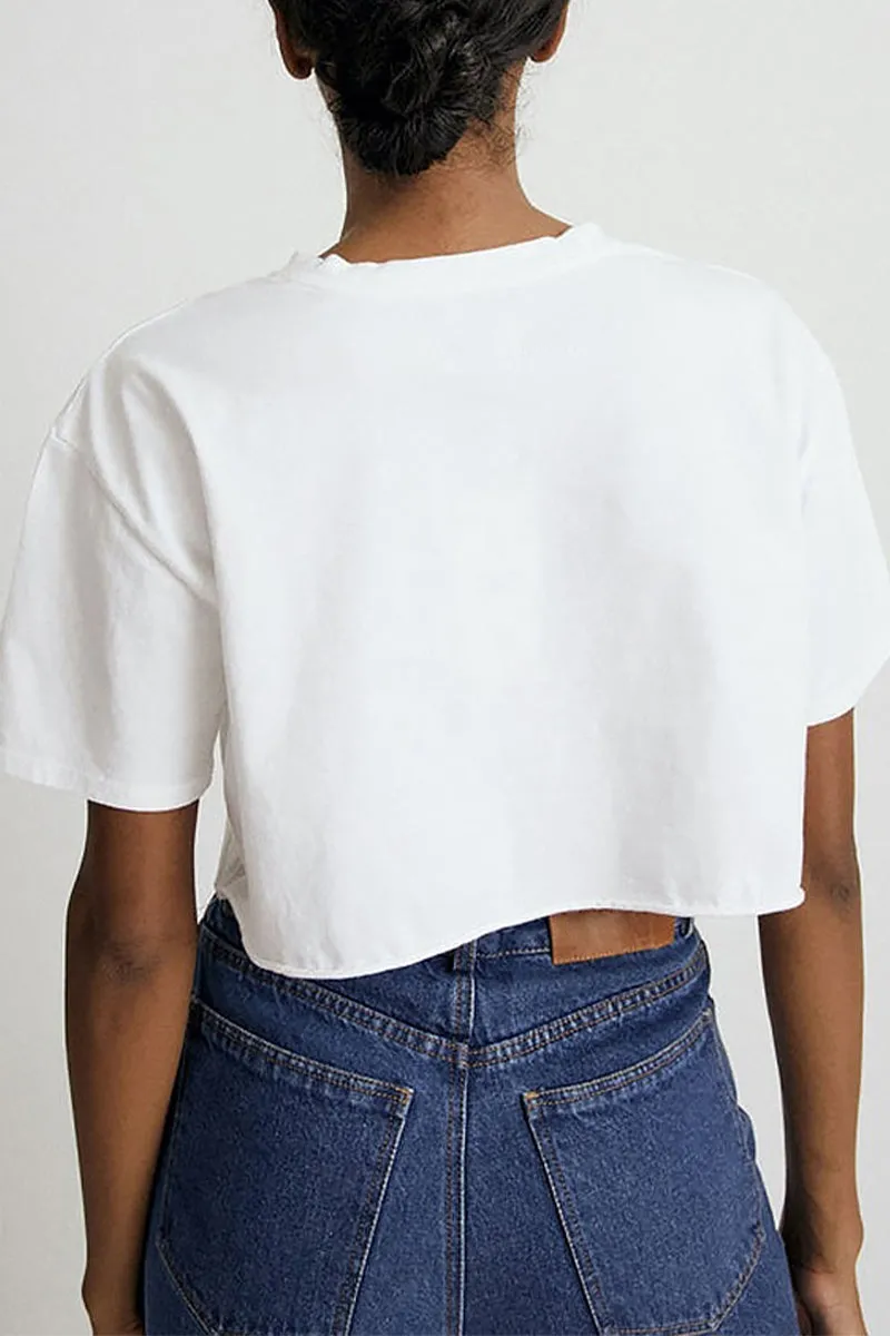 TQ3279 Plain Crop Tee