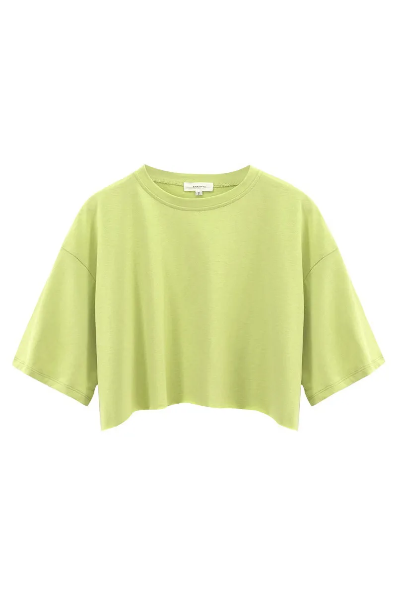 TQ3279 Plain Crop Tee