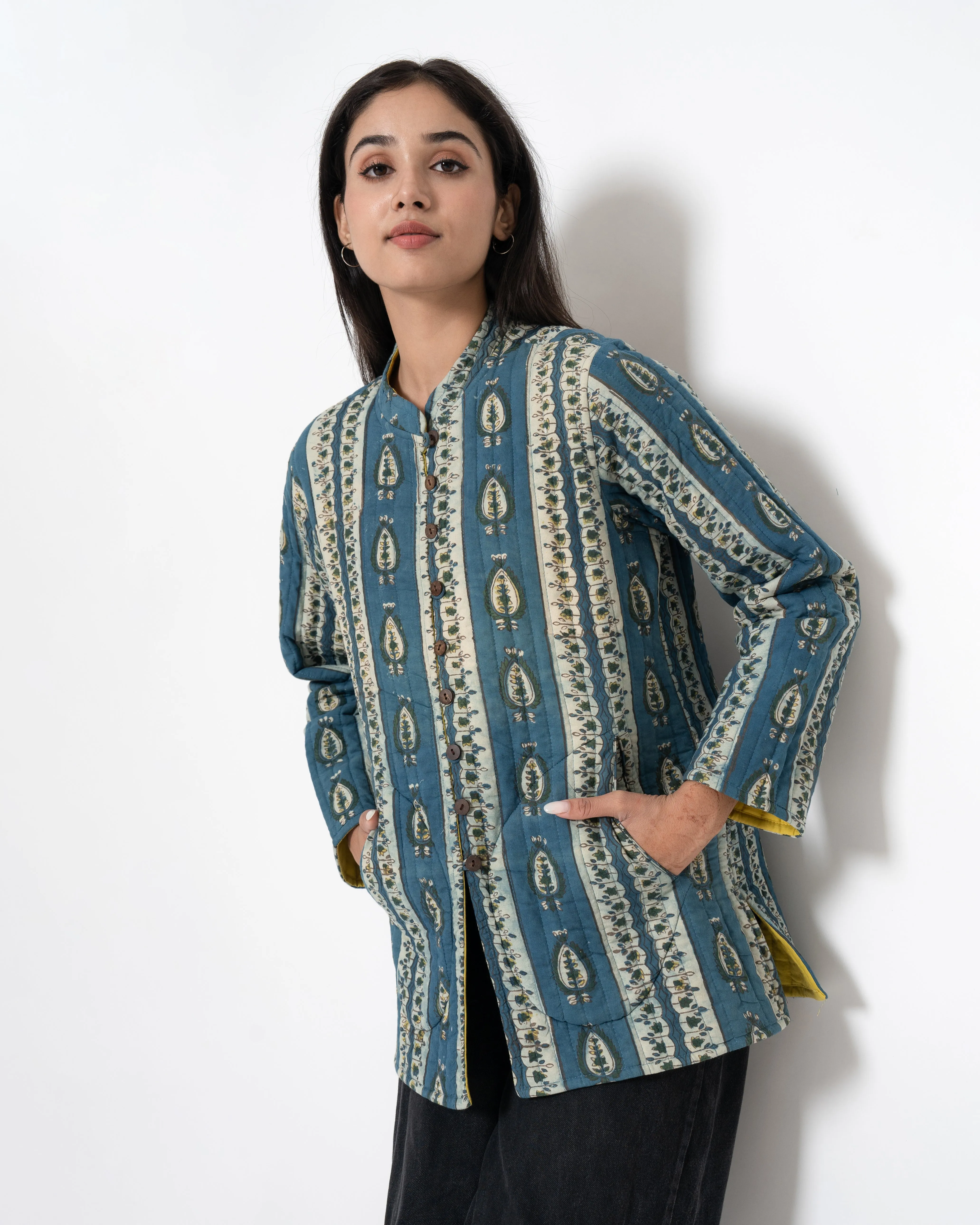 Tribal Charm Hand Print Cotton Jacket