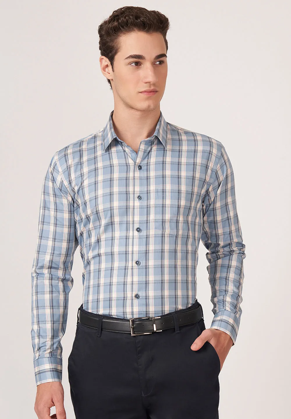 Urban Twist Pure Cotton Formal- Slim Fit Shirt- S49125