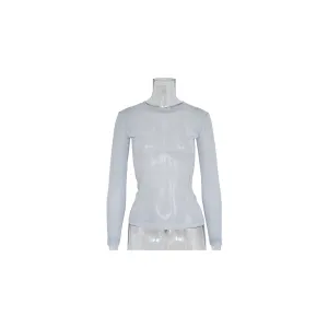 Veronica- See Through Long Sleeve Fitted T-Shirt